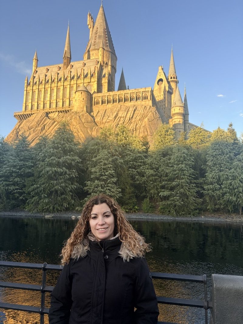 Castillo de Hogwarts en Universal Studios Japan al atardecer