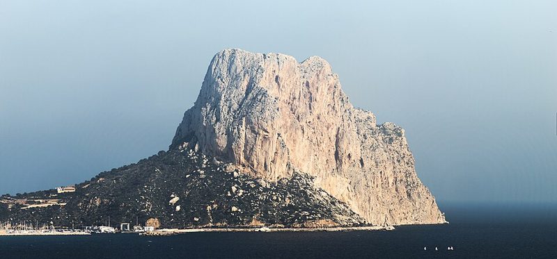 Vista del Peñón de Ifach desde el Morro de Toix