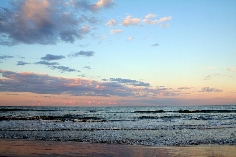 Playa de El Cabañal al atardecer, Valencia