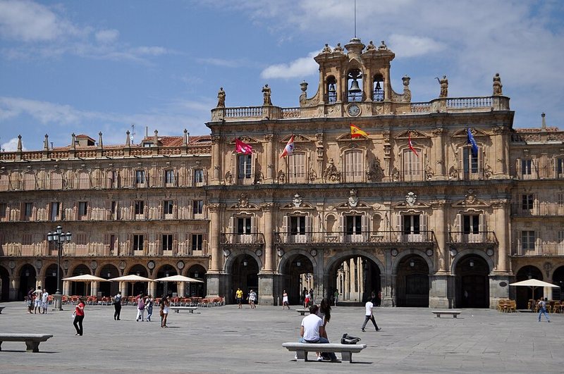 Plaza Mayor de Salamanca, punto de encuentro habitual de las visitas guiadas en familia