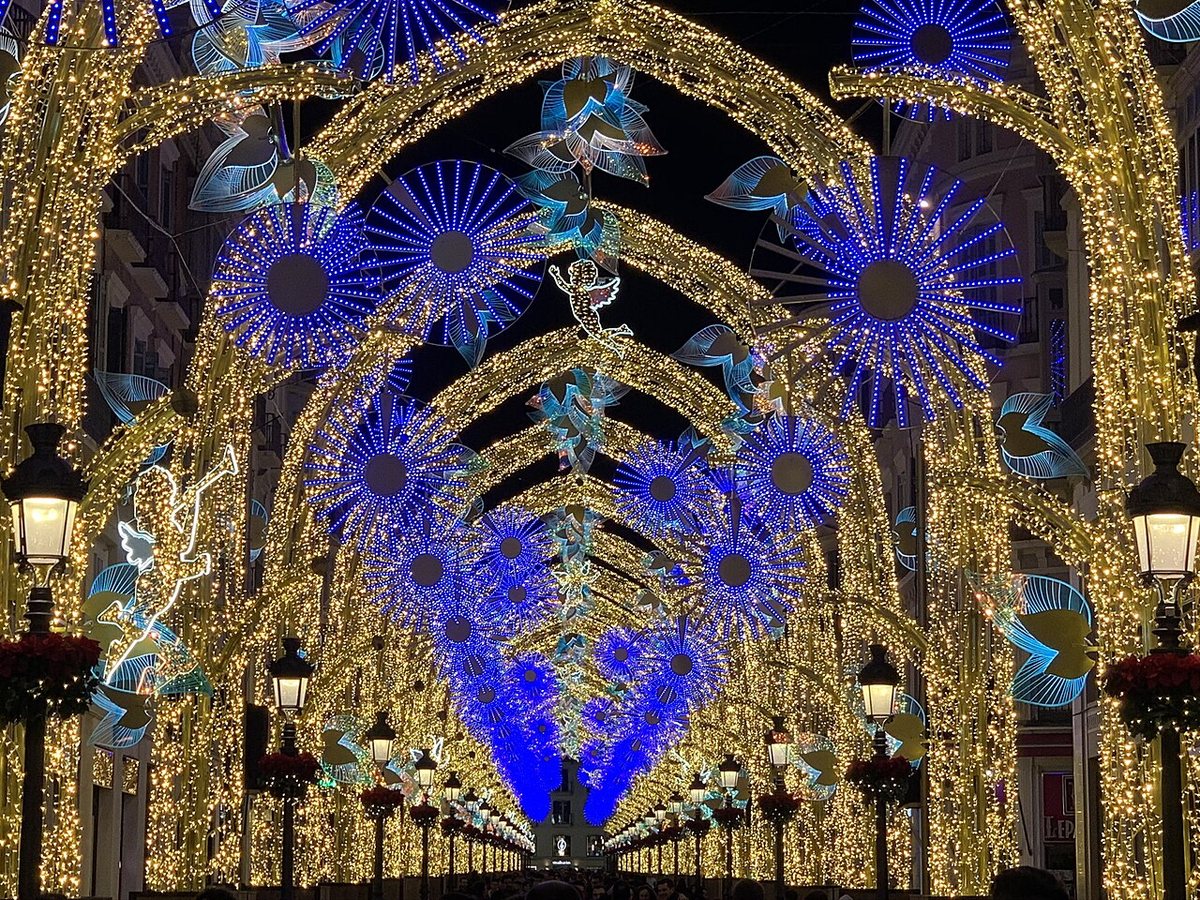 Luces de Navidad en la calle Larios de Málaga