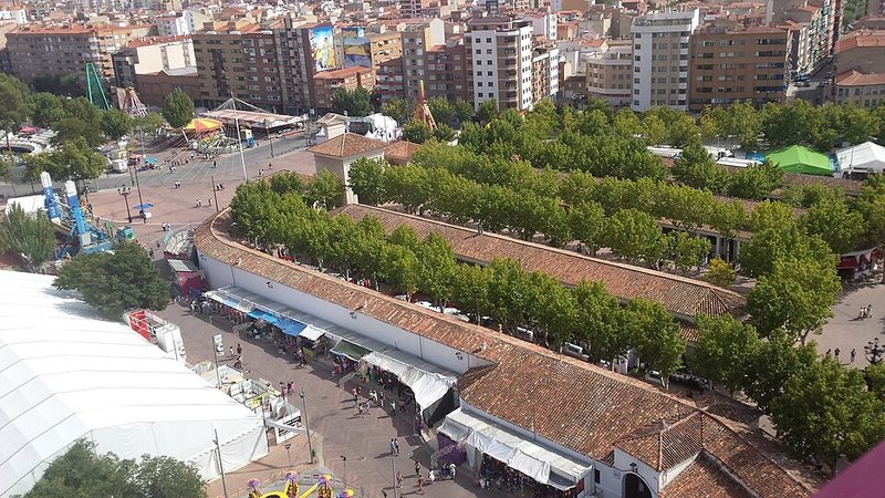 Vista aérea del Recinto Ferial de Albacete durante la Feria